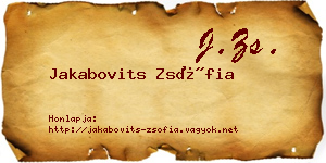 Jakabovits Zsófia névjegykártya