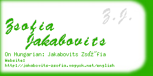 zsofia jakabovits business card